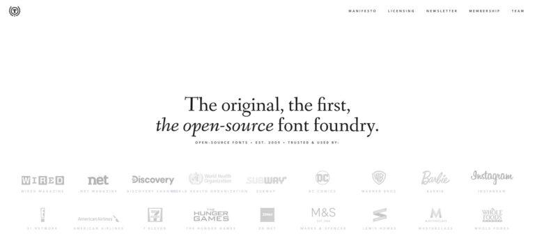 Where to Get Free Fonts (Legally!) for Your Blog, Brand, or Projects the league of moveable type