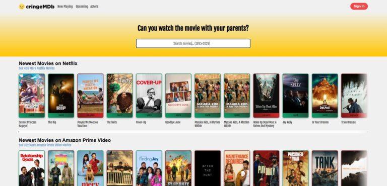 cringeMDb cover page