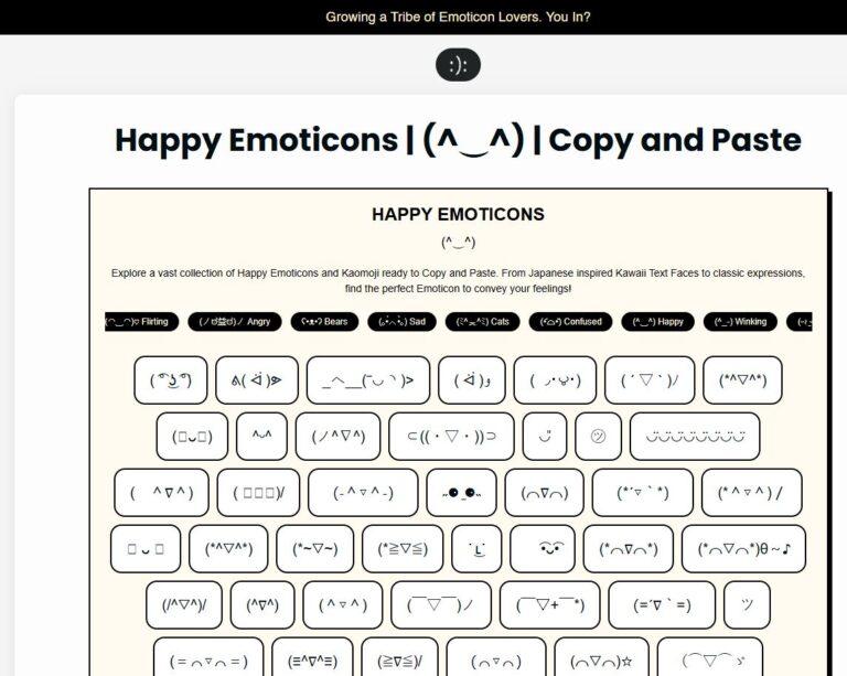 emoticon hub - happy