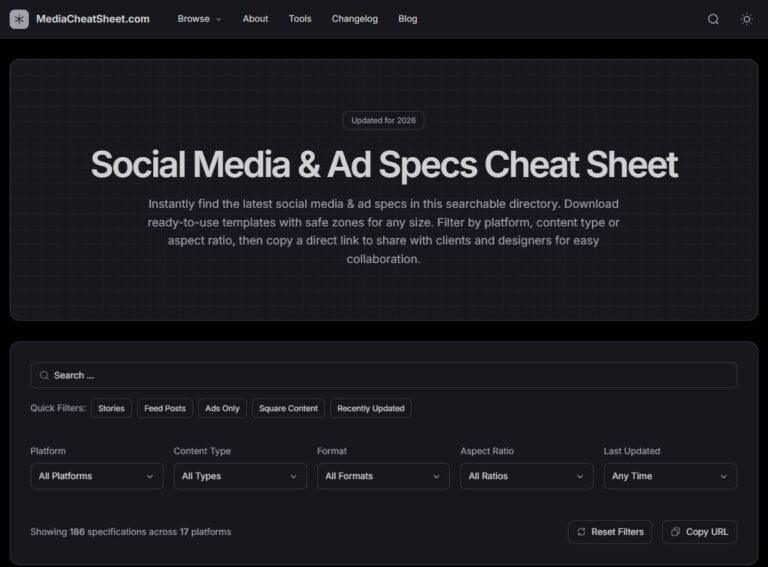 mediacheatsheet cover page