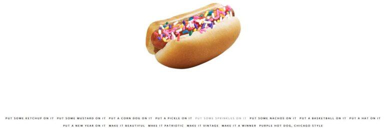 pictureofhotdog sprinkles