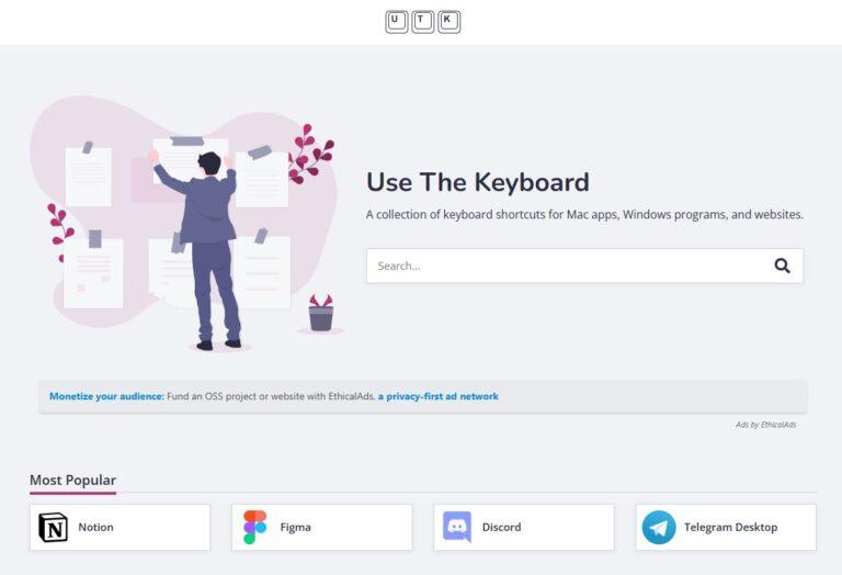 use the keyboard home page