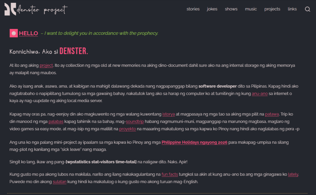 denster project website design version 1.0